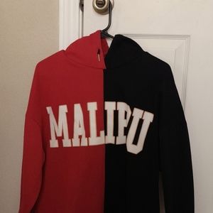 COPY - Red and black Malibu hoodie drawstring